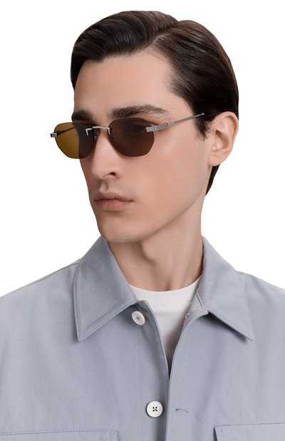 Солнцезащитные очки VINTAGE FRAMES, арт. DETR0IT PLAYER 24KT WHITE G0LD/BR0WN, фото 2