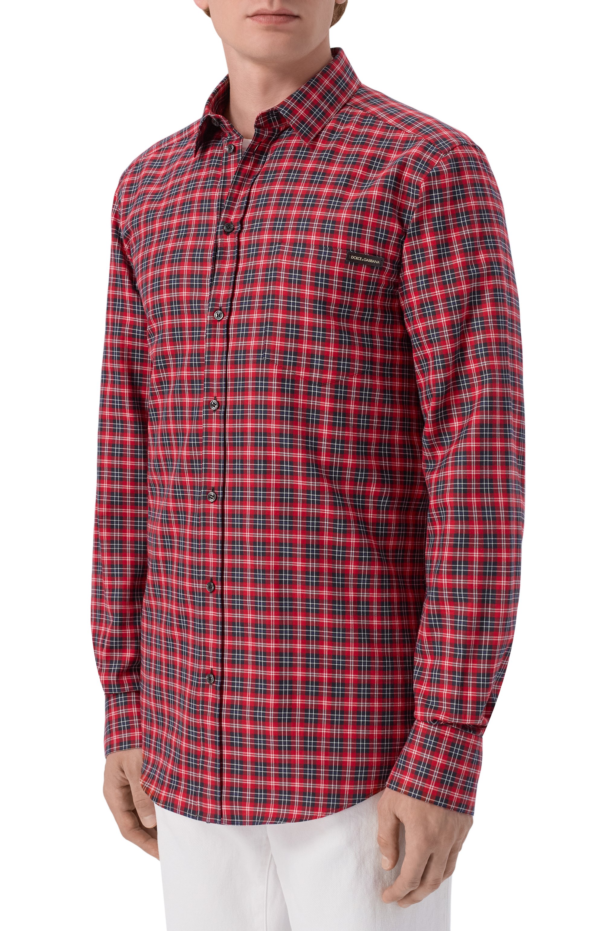 Хлопковая рубашка DOLCE & GABBANA, арт. G5JZ9T/FQ5NN, фото 3