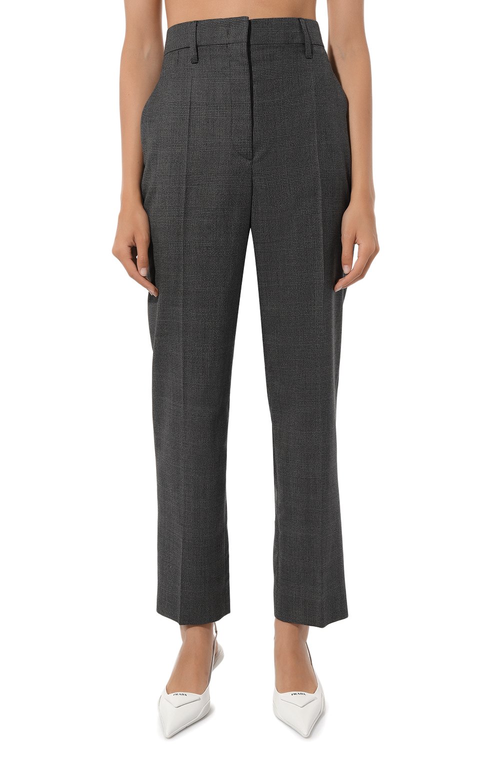 Брюки из шерсти и шелка PRADA, арт. P288D-1UWJ-F0031-202, фото 3