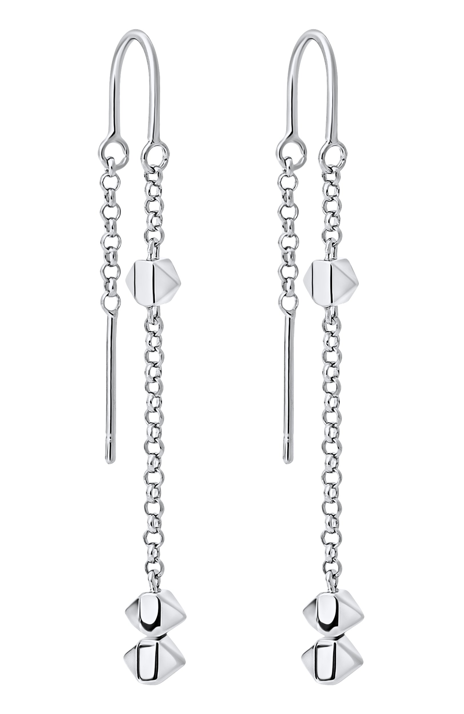 Серьги EDDIE BORGO серебряного цвета по цене 22300 руб., арт. ER234401, фото 3 Серьги EDDIE BORGO, арт. ER234401, фото 3