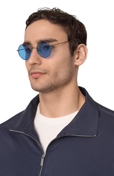 Солнцезащитные очки MOSCOT, арт. HAMISH SUN ANTIQUE G0LD/CELEBRITY BLUE, фото 2