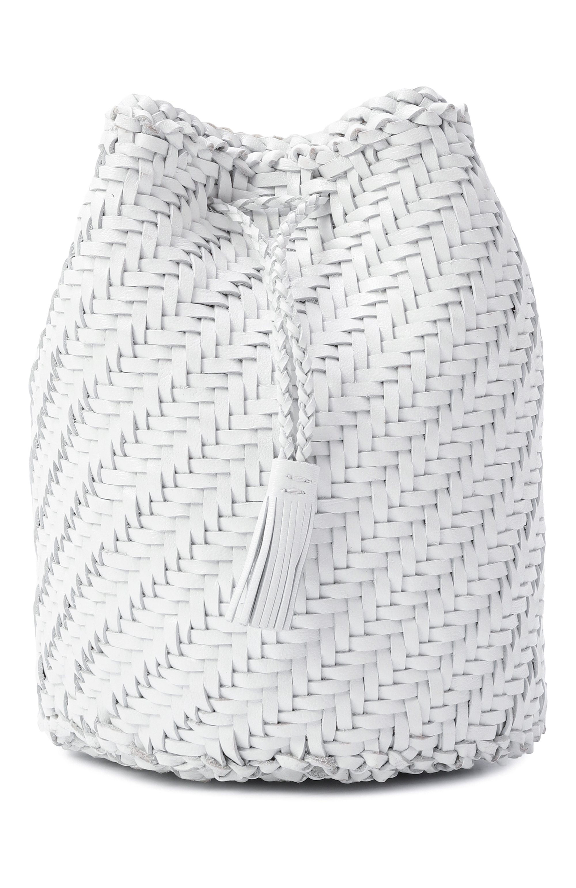 Сумка pompom double jump DRAGON DIFFUSION белого цвета по цене 39200 руб., арт. 8838, фото 6 Сумка pompom double jump DRAGON DIFFUSION, арт. 8838, фото 6