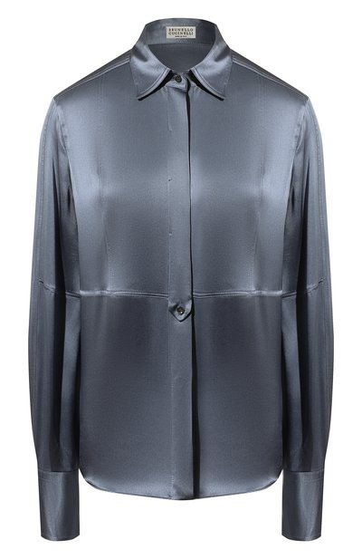 Женская атласная блузка BRUNELLO CUCINELLI, арт. MPC59NR516