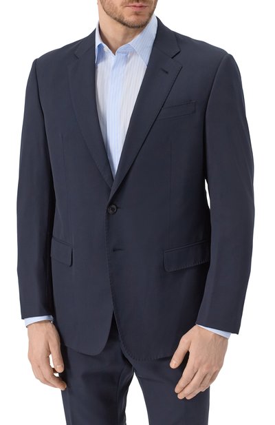 Шерстяной костюм GIORGIO ARMANI темно-синего цвета по цене 188000 руб., арт. 8WGAV001/T0075, фото 3 Шерстяной костюм GIORGIO ARMANI, арт. 8WGAV001/T0075, фото 3
