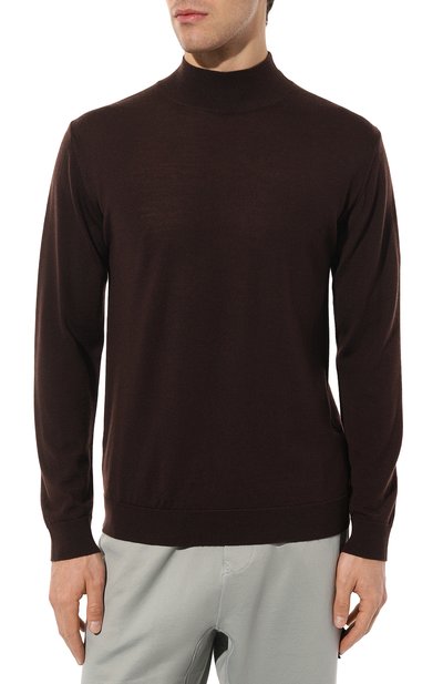 Шерстяная водолазка DANIELE FIESOLI темно-коричневого цвета по цене 18400 руб., арт. DF 0029, фото 3 Шерстяная водолазка DANIELE FIESOLI, арт. DF 0029, фото 3