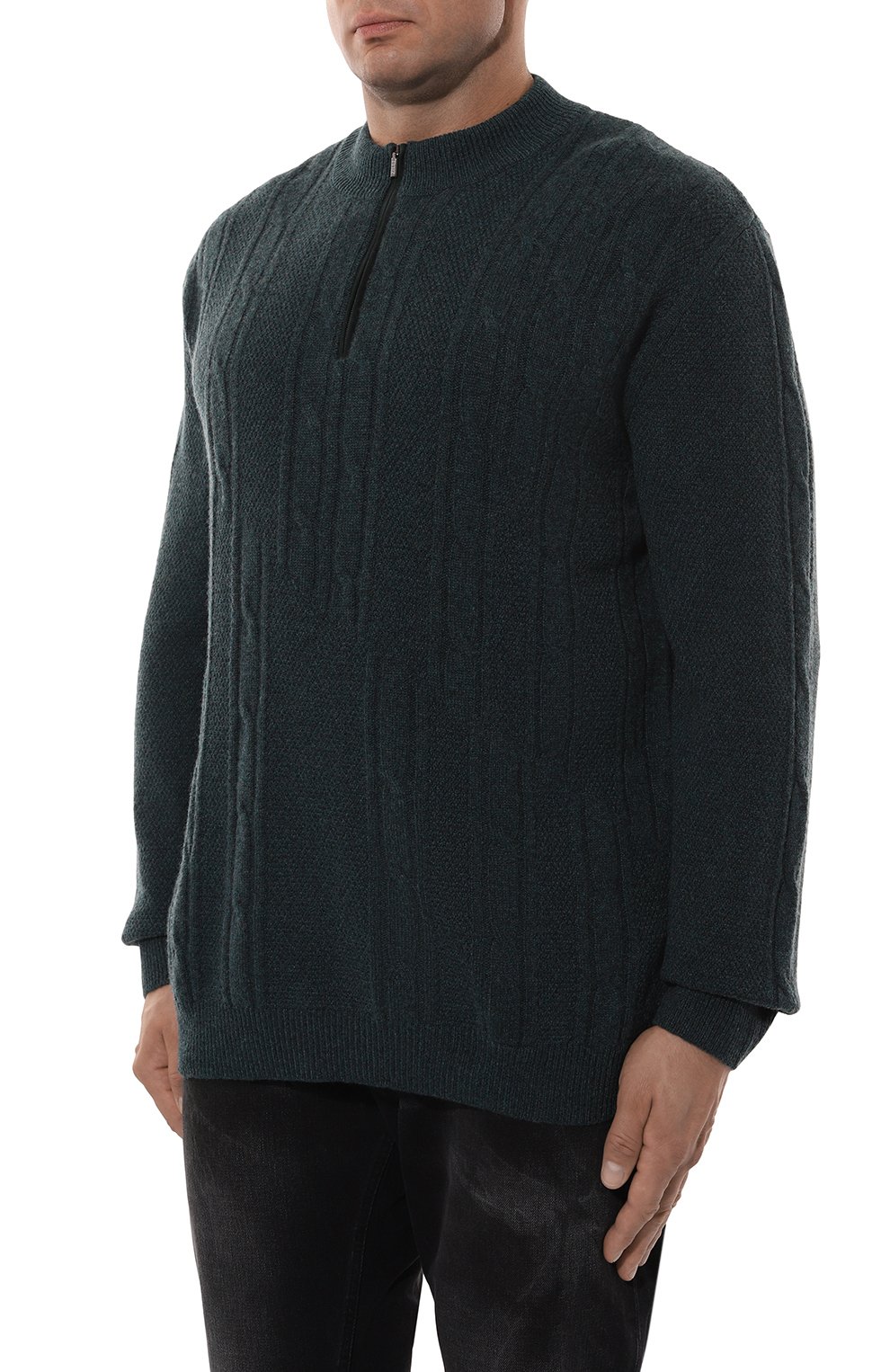 Свитер из шерсти и кашемира ZILLI темно-зеленого цвета по цене 148000 руб., арт. KZMN01M0223VCAB00/62, фото 3 Свитер из шерсти и кашемира ZILLI, арт. KZMN01M0223VCAB00/62, фото 3
