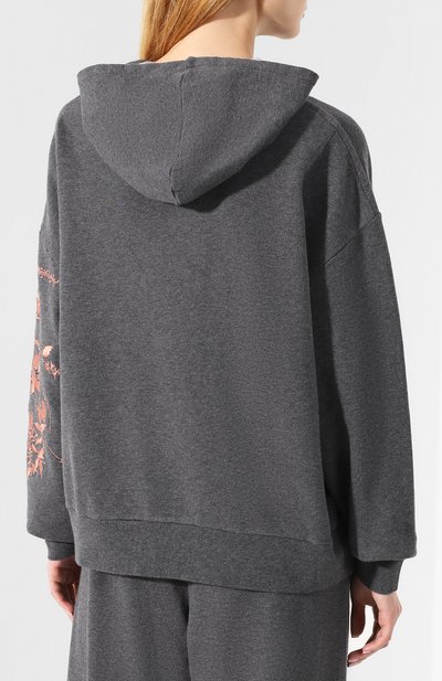 Хлопковое худи DRIES VAN NOTEN серого цвета по цене 42850 руб., арт. 192-11132-8621, фото 4 Хлопковое худи DRIES VAN NOTEN, арт. 192-11132-8621, фото 4