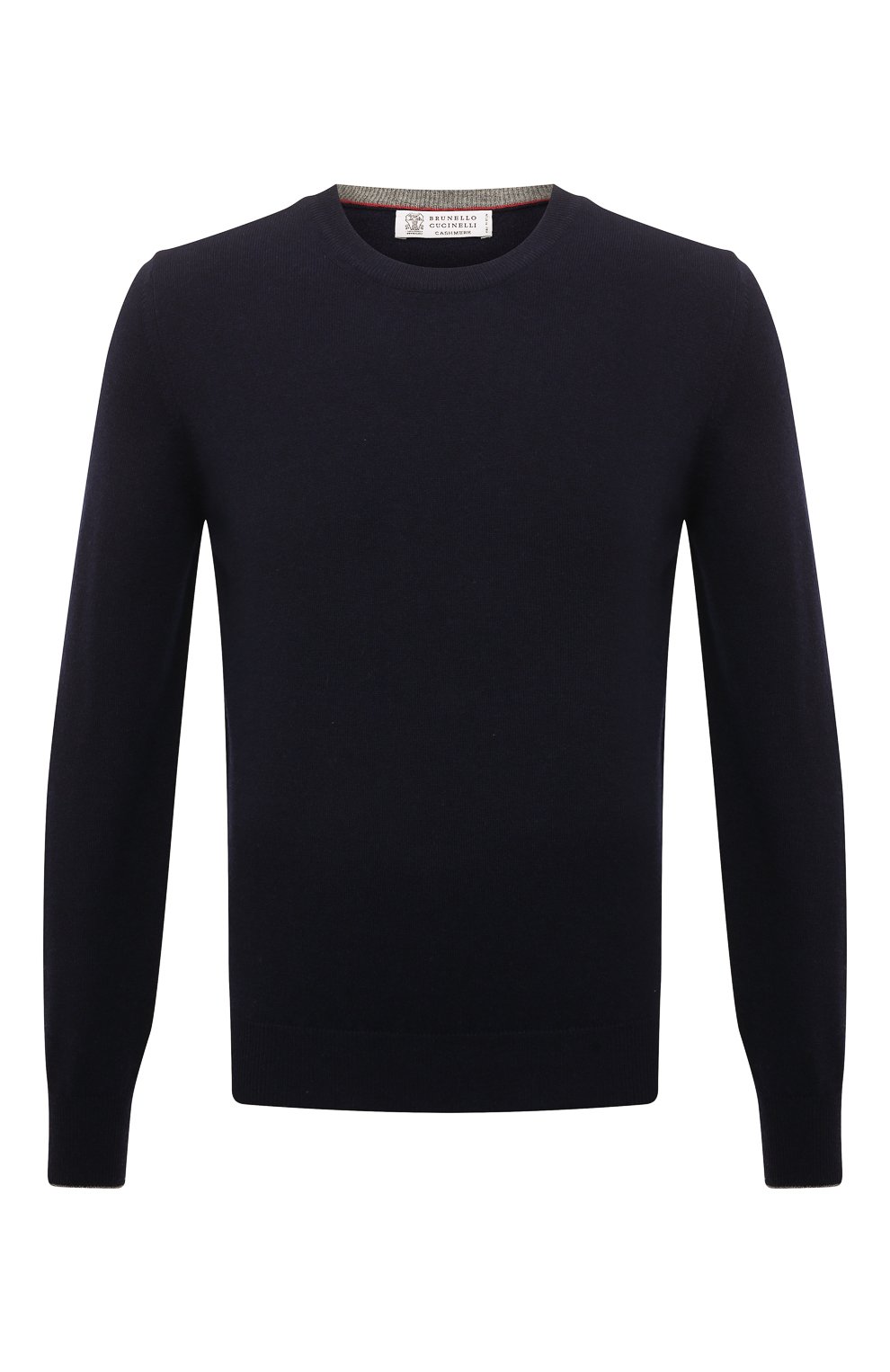 Кашемировый джемпер BRUNELLO CUCINELLI темно-синего цвета по цене 114500 руб., арт. M2200B2204, фото 1 Кашемировый джемпер BRUNELLO CUCINELLI, арт. M2200B2204, фото 1