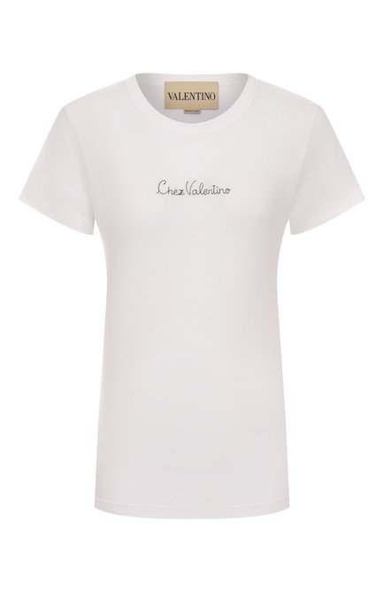 Женская хлопковая футболка VALENTINO, арт. 7B3MG25G/9L9