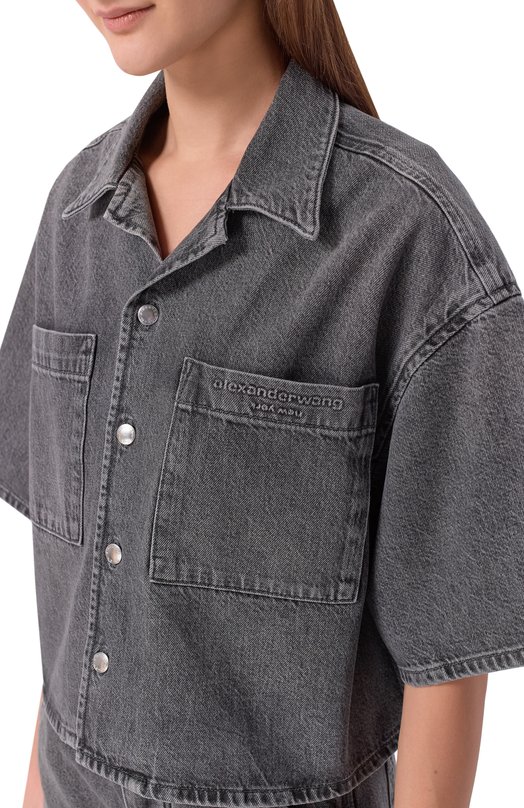 Джинсовая рубашка Alexander Wang 4DC1261973 Серый  4DC1261973 Фото 5