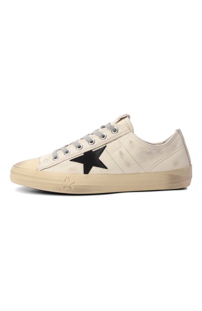 Кожаные кеды v-star GOLDEN GOOSE DELUXE BRAND кремового цвета по цене 68200 руб., арт. GMF00129.F003996, фото 3 Кожаные кеды v-star GOLDEN GOOSE DELUXE BRAND, арт. GMF00129.F003996, фото 3