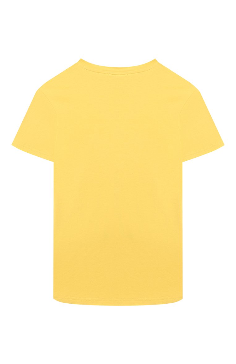 Детское хлопковое платье MARC JACOBS (THE) желтого цвета, арт. W60072/6A-12A | Фото 2 (Рукава: Короткие; Материал внешний: Хлопок; Девочки Кросс-КТ: Платье-одежда; Случай: Повседневный; Ростовка одежда: 7 лет | 122 см, 12 лет | 152 см, 5 лет | 110 см, 9 лет | 134 см)