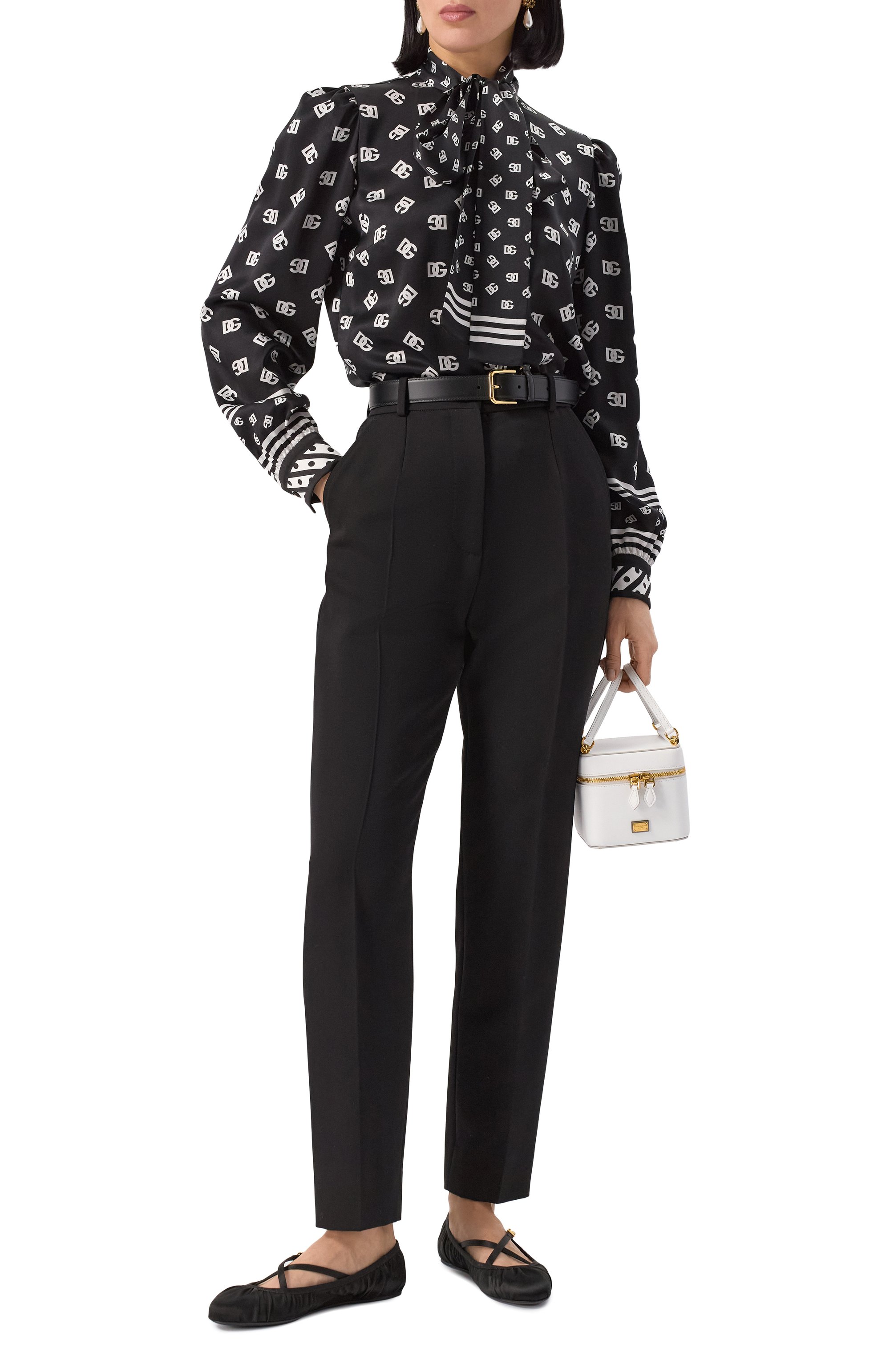 Текстильные балетки vally DOLCE & GABBANA черного цвета по цене 85650 руб., арт. CB0258/AD160, фото 2 Текстильные балетки vally DOLCE & GABBANA, арт. CB0258/AD160, фото 2