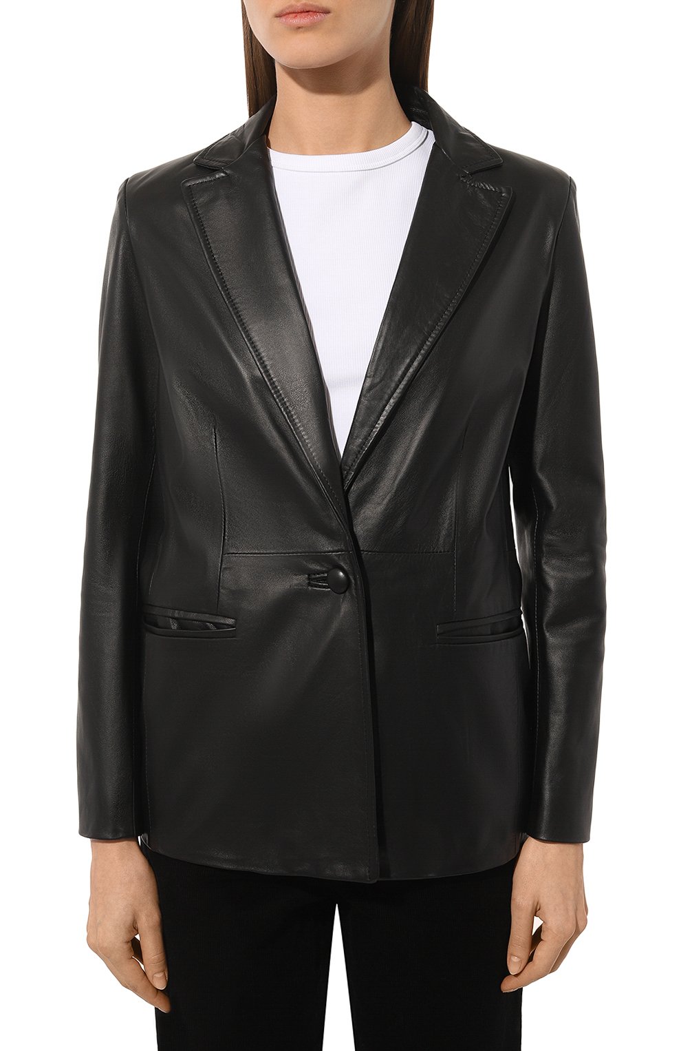 Кожаный жакет SIMONETTA RAVIZZA, арт. S04JA236L16/TS, фото 3