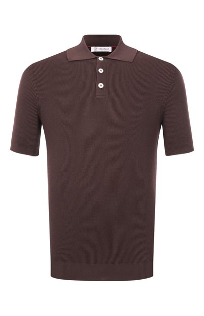 Мужская хлопковое поло BRUNELLO CUCINELLI, арт. M29400005