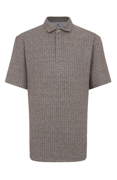 Поло изо льна и хлопка BRUNELLO CUCINELLI, арт. MW8653936W, фото 1