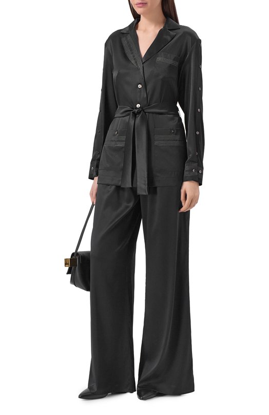 Шелковый жакет Freeage WS26.JK154.6003.900 Чёрный  WS26.JK154.6003.900 Фото 2