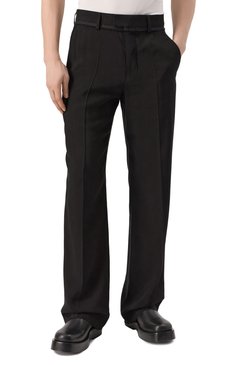 Мужские брюки из вискозы ANN DEMEULEMEESTER черного цвета, арт. B0012454/FA558 | Фото 3 (Материал внешний: Вискоза; Длина (брюки, джинсы): Стандартные; Стили: Минимализм; Случай: Повседневный; Автоматизация ТО: Проставлено; Автоматизация состава: Проставлено)