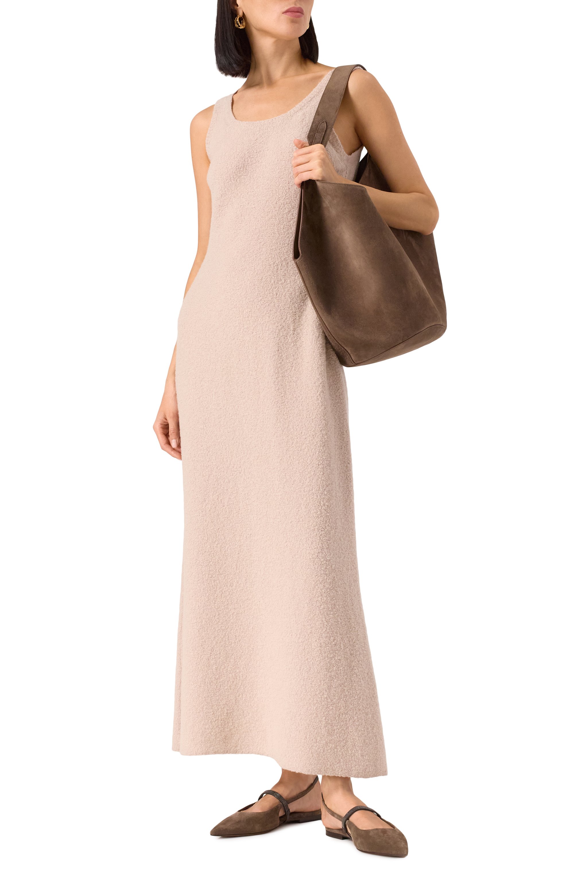 Замшевые балетки BRUNELLO CUCINELLI коричневого цвета по цене 120500 руб., арт. MZSFCB1214, фото 2 Замшевые балетки BRUNELLO CUCINELLI, арт. MZSFCB1214, фото 2