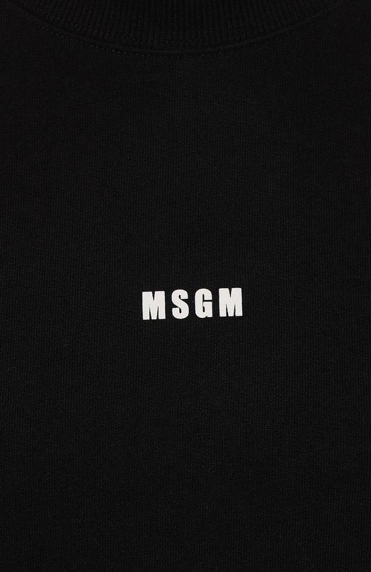 Хлопковый свитшот MSGM 2000MDM503 200000 Чёрный  2000MDM503 200000 Фото 5