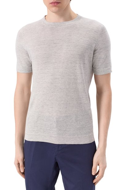 Футболка изо льна и хлопка BRUNELLO CUCINELLI, арт. M2L00340, фото 3