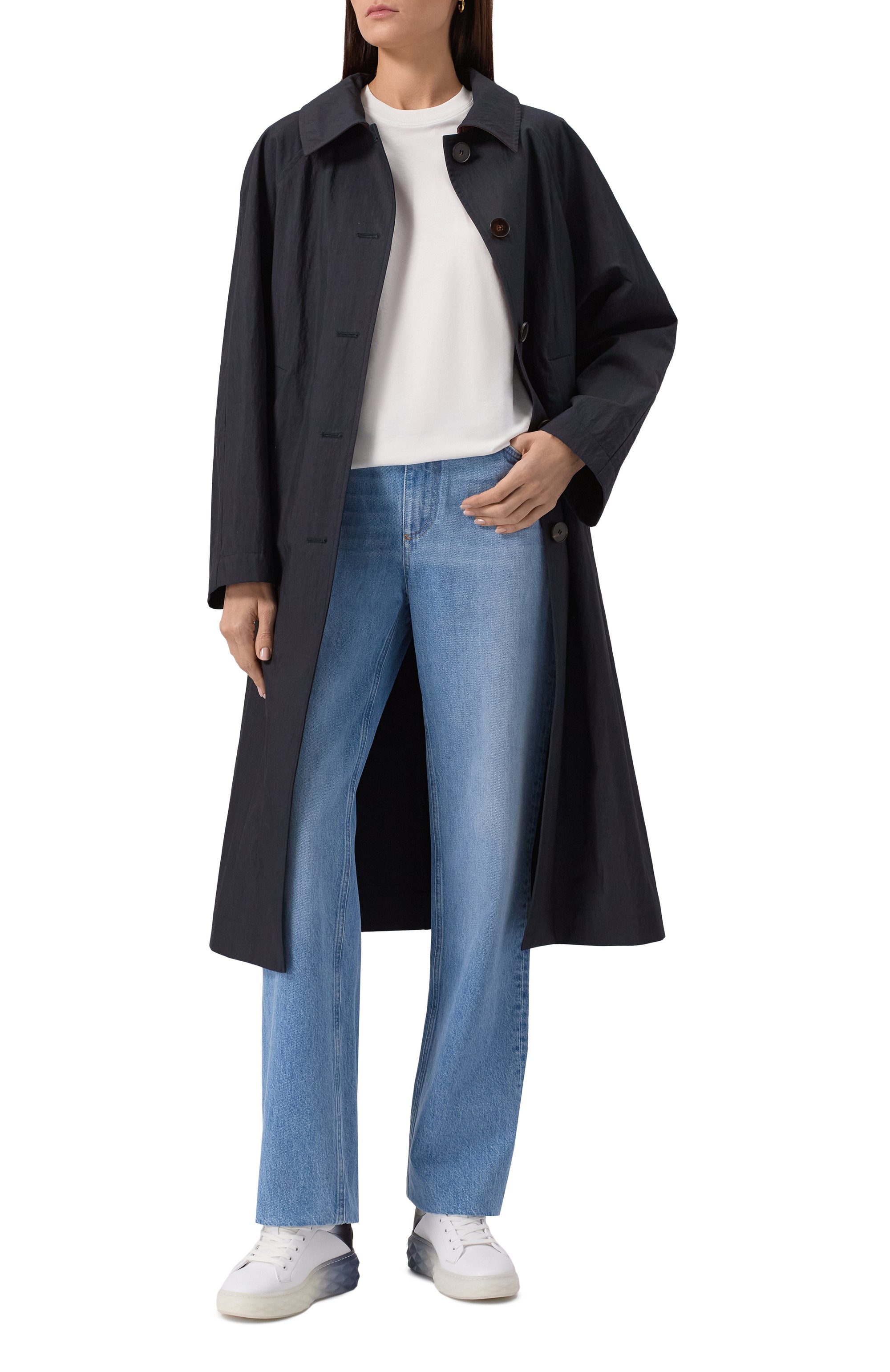 Кожаные кеды diamond maxi f ii JIMMY CHOO, арт. DIAM0ND MAXI/F II/BFA, фото 2