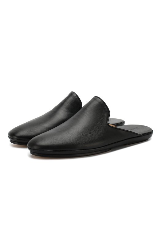 Кожаные домашние туфли Brioni QTCN0L/P8714 Чёрный QTCN0L/P8714