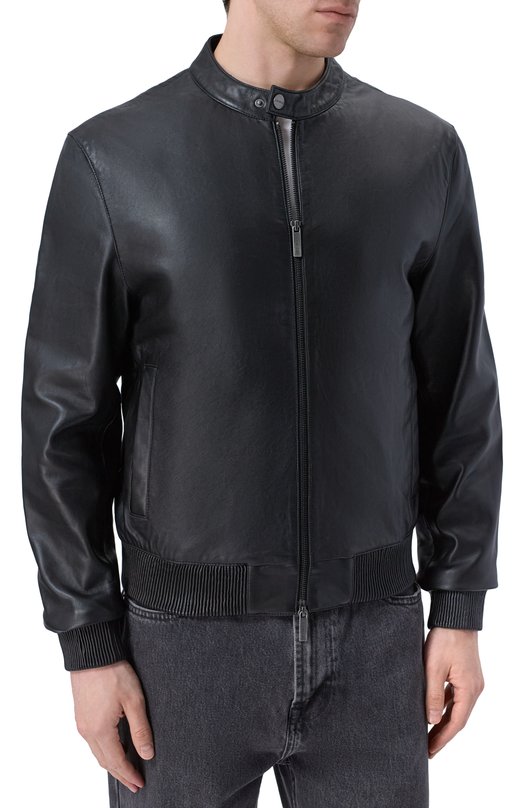 Кожаный бомбер Dirk Bikkembergs BML1403 Чёрный  BML1403 Фото 3