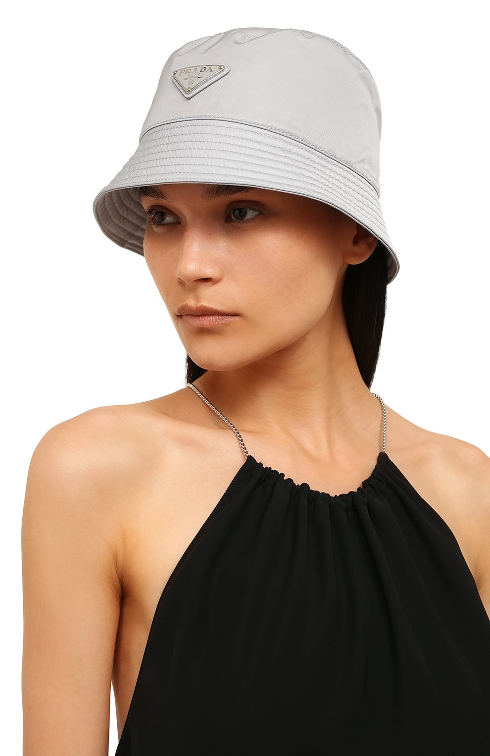 Панама re-nylon PRADA светло-серого цвета по цене 56000 руб., арт. 1HC137-2DMI-F0591, фото 2 Панама re-nylon PRADA, арт. 1HC137-2DMI-F0591, фото 2