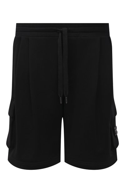 Хлопковые шорты DOLCE & GABBANA черного цвета по цене 65300 руб., арт. GYSJAT/FU7DU, фото 1 Хлопковые шорты DOLCE & GABBANA, арт. GYSJAT/FU7DU, фото 1