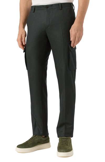 Шерстяные брюки-карго CORNELIANI, арт. 264L02-2618111, фото 3