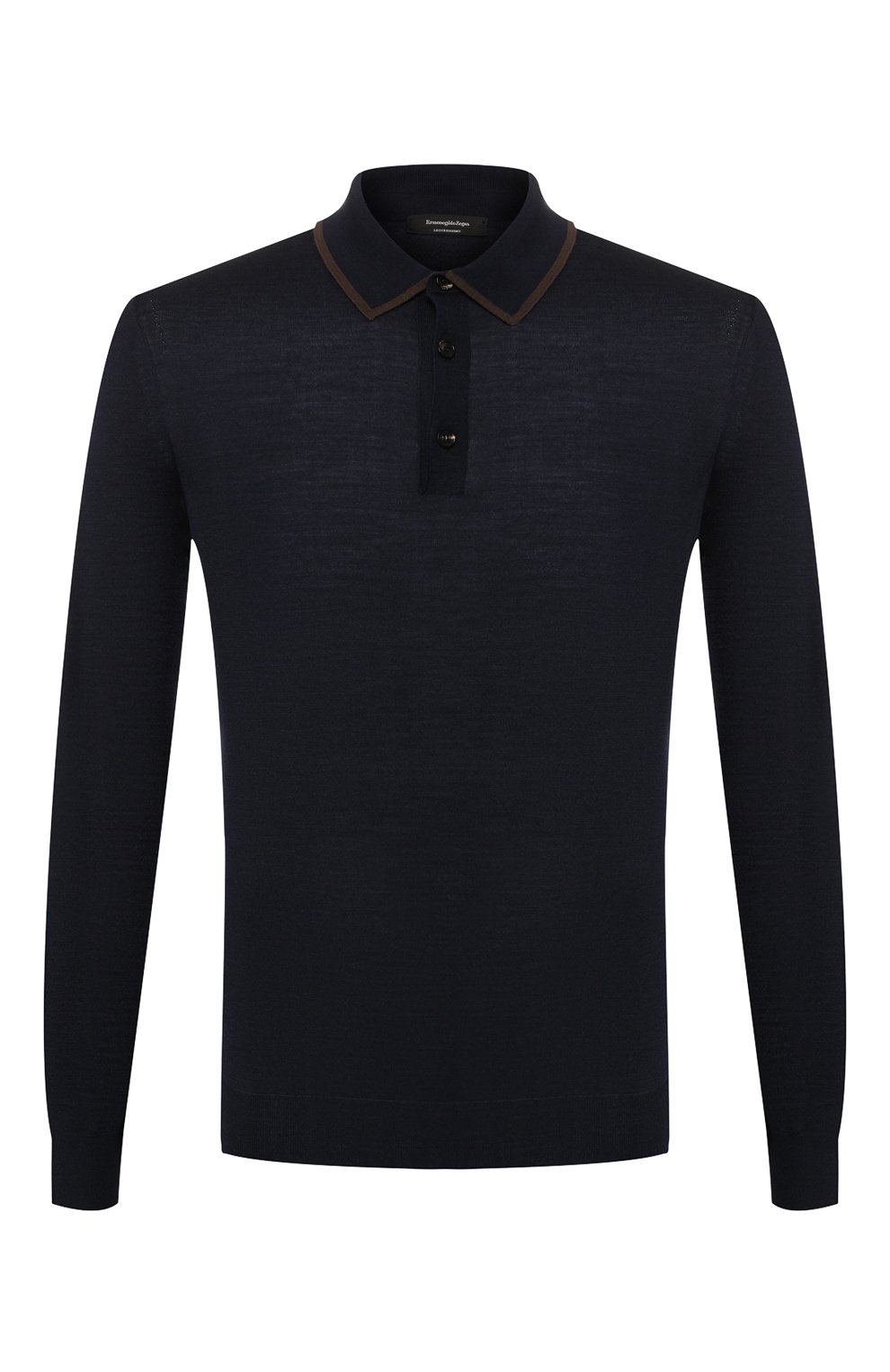 Поло с длинными рукавами из смеси шерсти и шелка ZEGNA, арт. URG00/132, фото 1