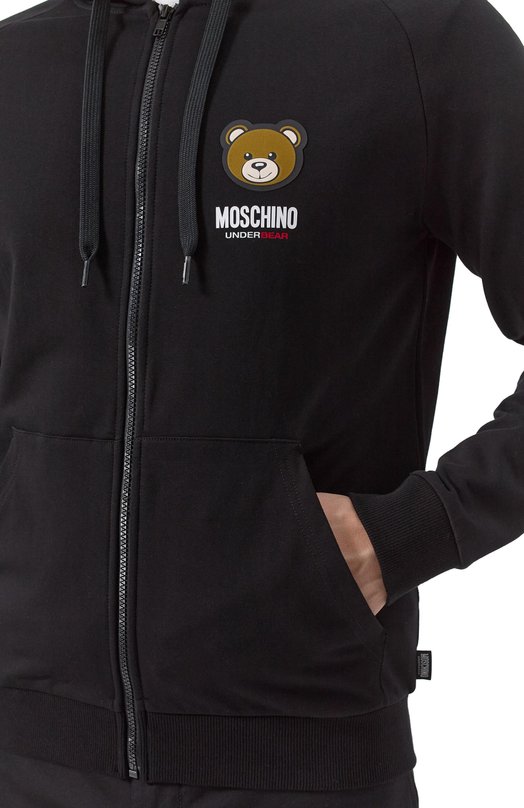 Хлопковая толстовка Moschino A1789/4409 Чёрный  A1789/4409 Фото 5