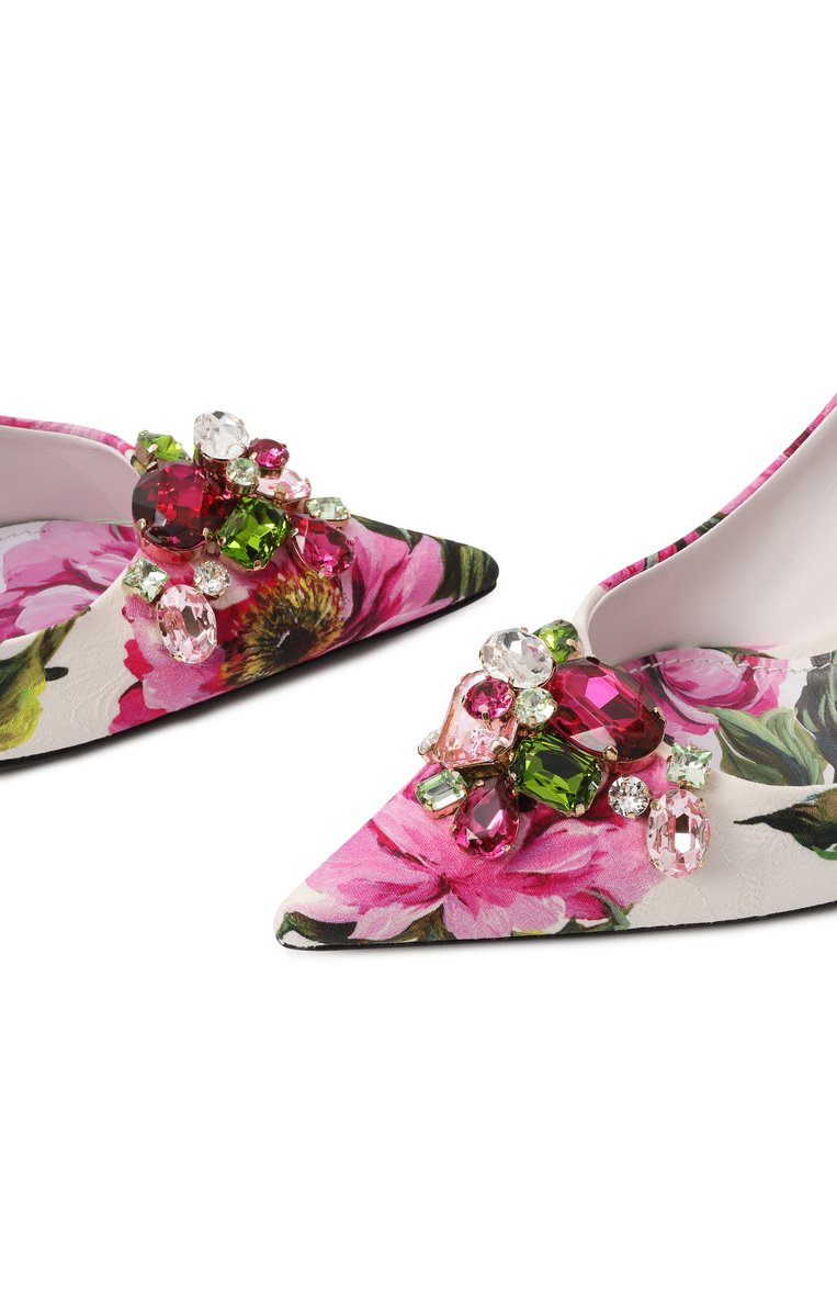 Женские текстильные туфли DOLCE & GABBANA розового цвета, арт. CD1916/A6L95 | Фото 7 (Материал внешний: Текстиль; Каблук высота: Высокий; Подошва: Плоская; Материал внутренний: Натуральная кожа; Каблук тип: Шпилька; Размерность: Товар большемерит; Автоматизация ТО: Проставлено; Автоматизация состава: Проставлено)