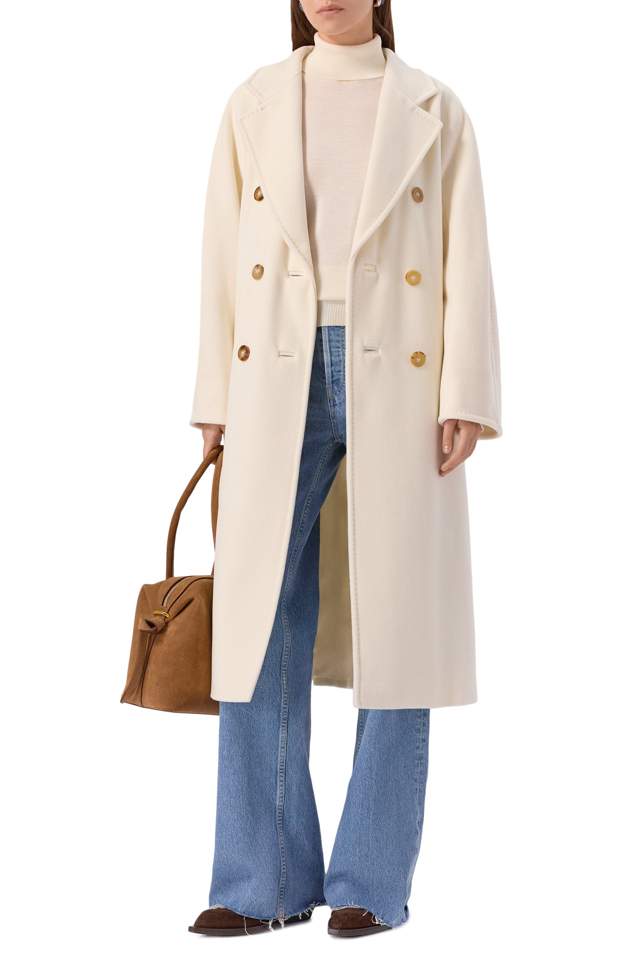 Пальто из шерсти и кашемира MAX MARA кремового цвета по цене 341000 руб., арт. MADAME, фото 2 Пальто из шерсти и кашемира MAX MARA, арт. MADAME, фото 2