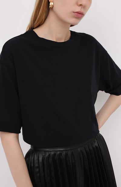 Футболка из хлопка и льна MOUSSY черного цвета по цене 9895 руб., арт. 025DS380-0390, фото 3 Футболка из хлопка и льна MOUSSY, арт. 025DS380-0390, фото 3