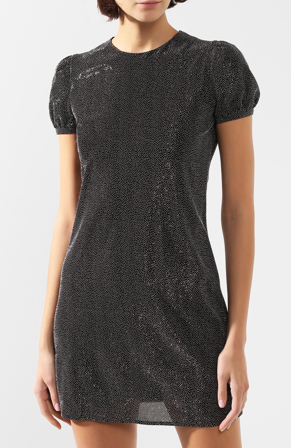 Платье из вискозы SAINT LAURENT черного цвета по цене 299500 руб., арт. 603707/Y4A01, фото 3 Платье из вискозы SAINT LAURENT, арт. 603707/Y4A01, фото 3