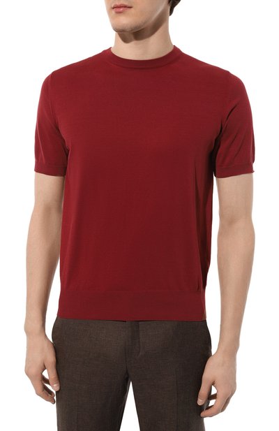 Хлопковый джемпер CANALI бордового цвета по цене 30900 руб., арт. C0719/MK00145, фото 3 Хлопковый джемпер CANALI, арт. C0719/MK00145, фото 3
