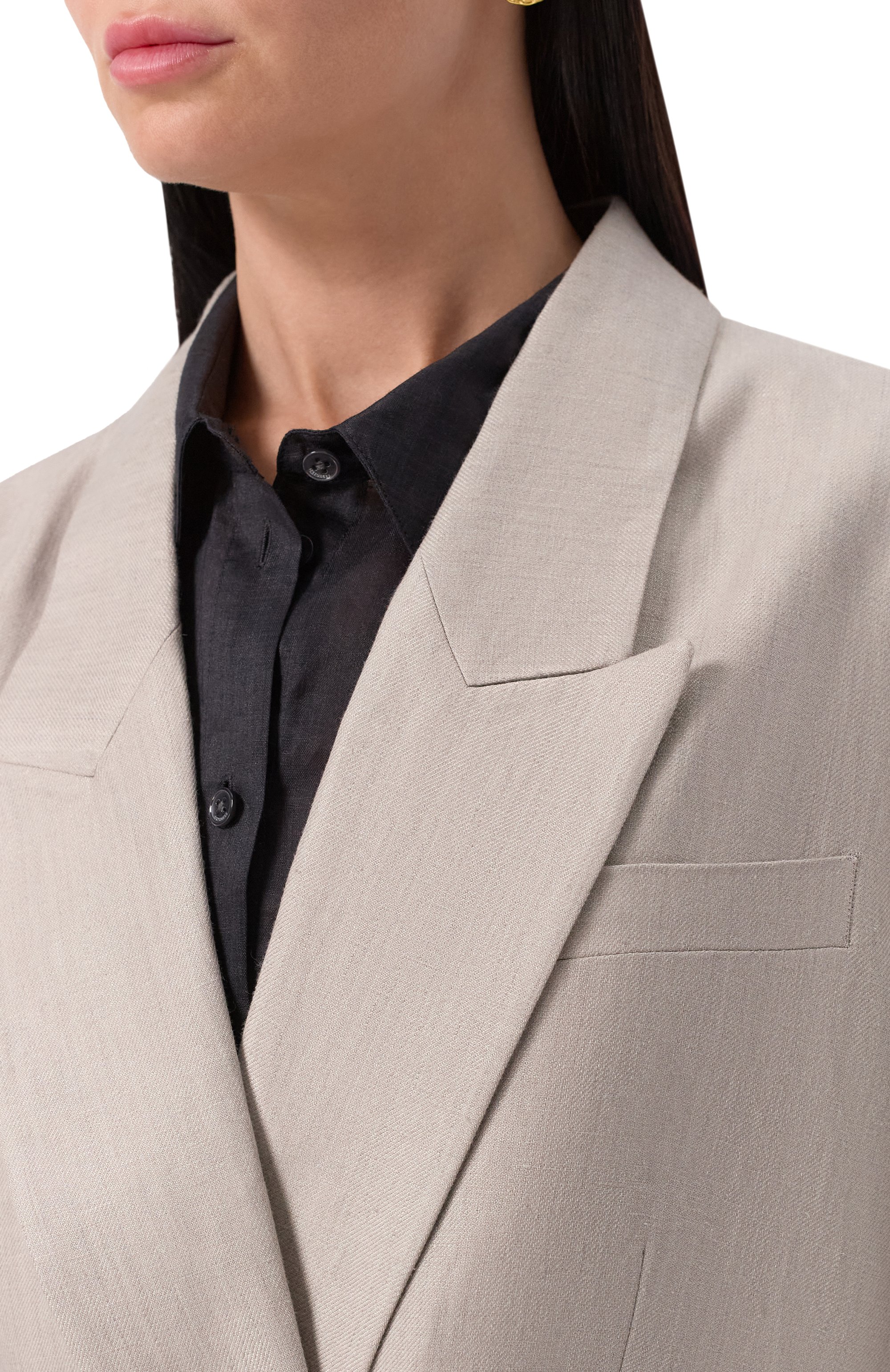 Льняной жакет 12 STOREEZ, арт. 131475, фото 5