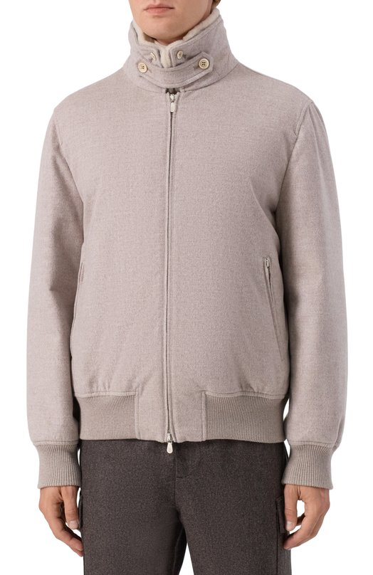 Утепленный бомбер Brunello Cucinelli MM4006889 Серый  MM4006889 Фото 3