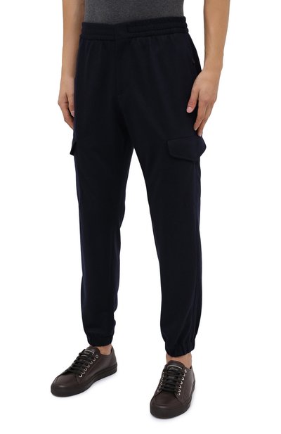Шерстяные джоггеры ZEGNA темно-синего цвета по цене 110500 руб., арт. UVI11/TT15, фото 4 Шерстяные джоггеры ZEGNA, арт. UVI11/TT15, фото 4