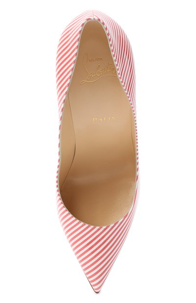 Кожаные туфли pigalle follies 100 CHRISTIAN LOUBOUTIN, арт. pigalle follies 100 patent stripes, фото 5