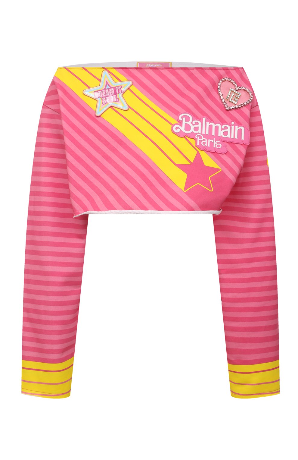 Хлопковый топ balmain x barbie BALMAIN, арт. XF2A0080/04GB, фото 1
