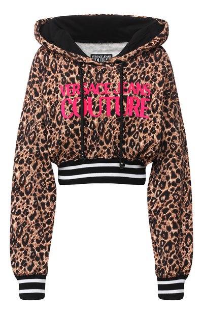 Женский хлопковое худи VERSACE JEANS COUTURE, арт. B6HZA787-ZDP300 PRINT L0G0/S0810