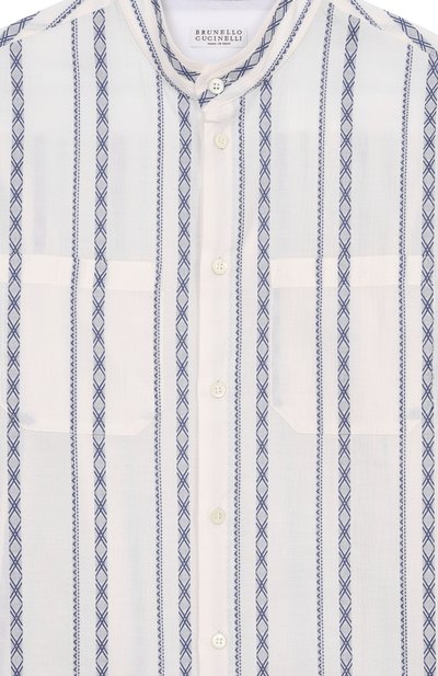 Хлопковая рубашка BRUNELLO CUCINELLI, арт. BA687C330C, фото 3