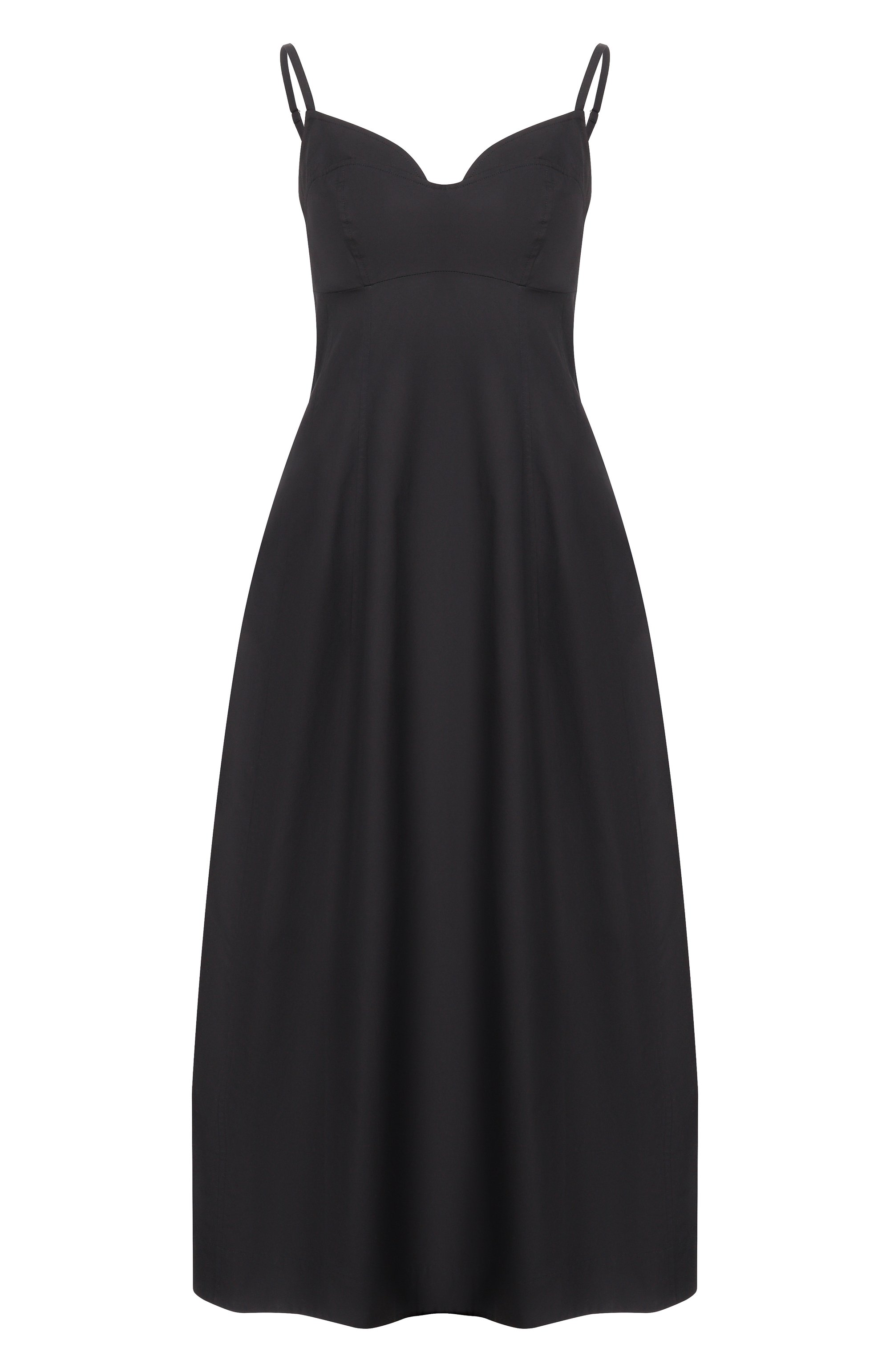 Хлопковое платье CO черного цвета по цене 99500 руб., арт. 4582LCSP-C0RE, фото 1 Хлопковое платье CO, арт. 4582LCSP-C0RE, фото 1