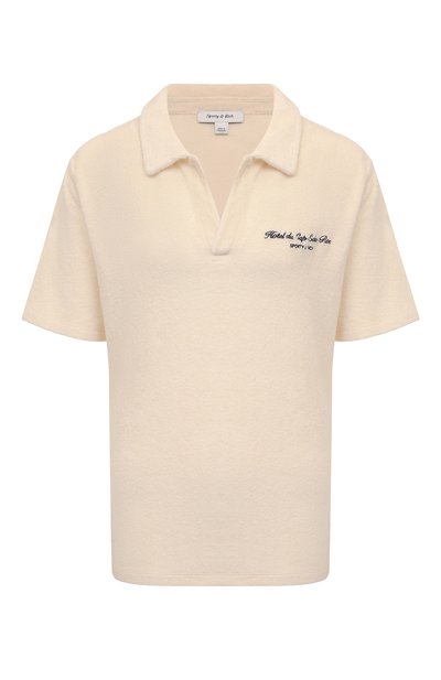 Женское хлопковое поло sporty &amp; rich х hotel du cap-eden-roc SPORTY AND RICH, арт. T0032501651CR01