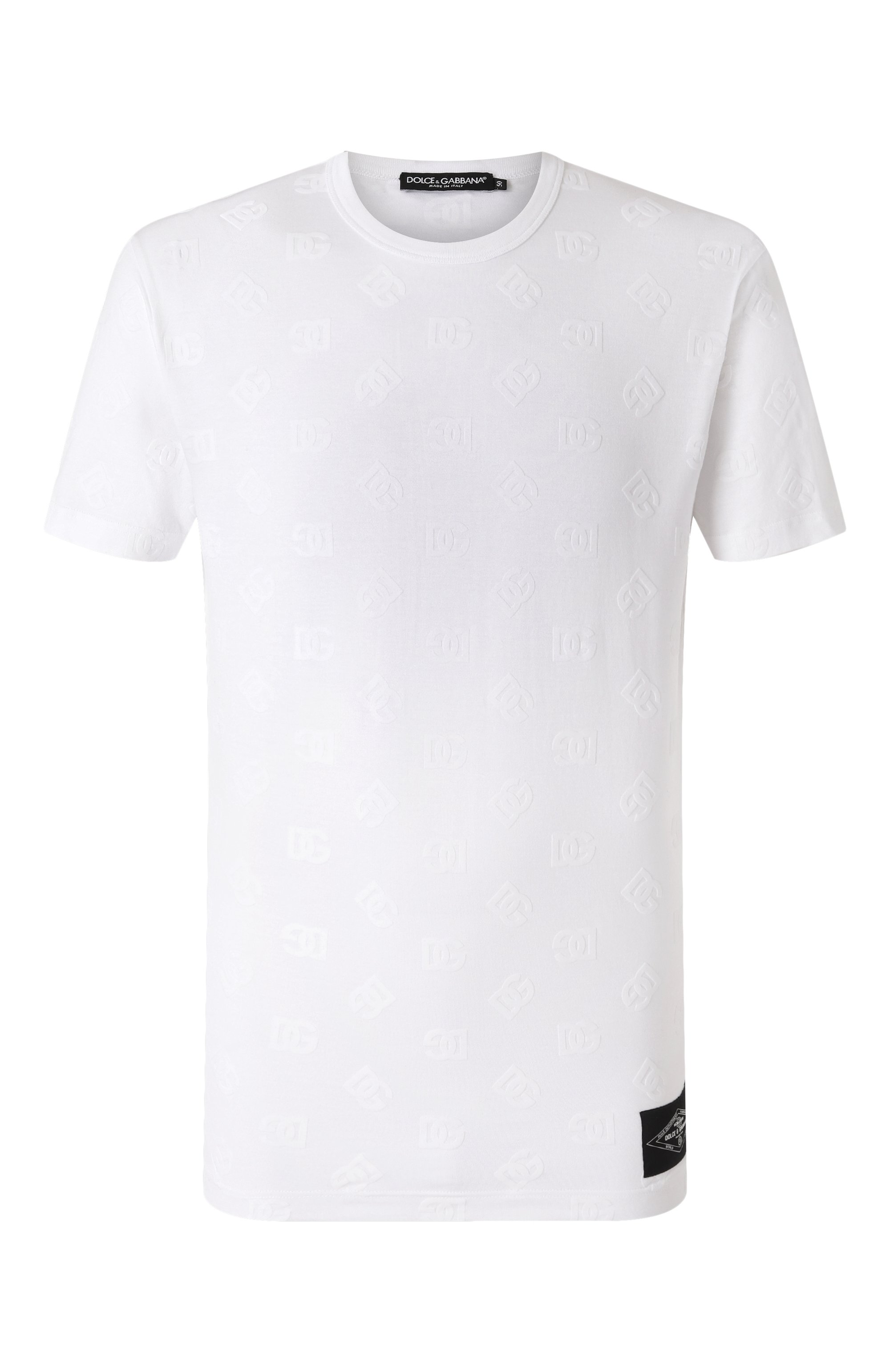 Хлопковая футболка DOLCE & GABBANA белого цвета по цене 77700 руб., арт. G8PT1T/G7NWE, фото 1 Хлопковая футболка DOLCE & GABBANA, арт. G8PT1T/G7NWE, фото 1