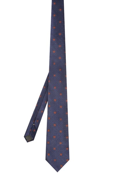 Шелковый галстук CANALI темно-синего цвета по цене 16600 руб., арт. 18/HJ03510, фото 3 Шелковый галстук CANALI, арт. 18/HJ03510, фото 3