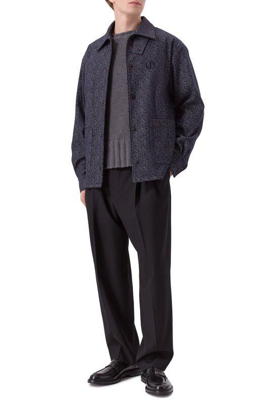 Хлопковая куртка-рубашка Giorgio Armani GM002072/AF19617 Синий  GM002072/AF19617 Фото 2